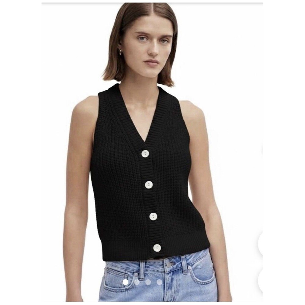 Madewell Cut Away Sweater Vest Size Large EUC